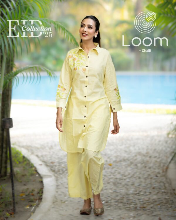 Loom's Exclusively Woven Cotton Two Piece- Lime - Image 3