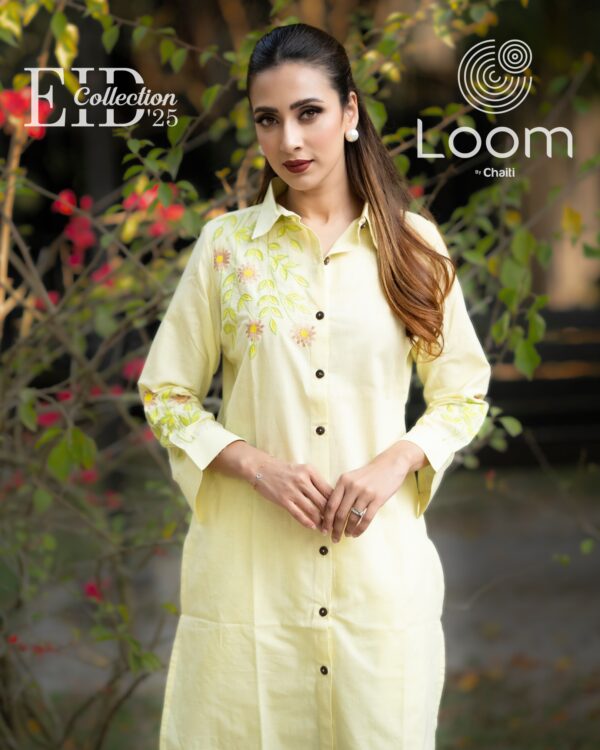 Loom's Exclusively Woven Cotton Two Piece- Lime - Image 4