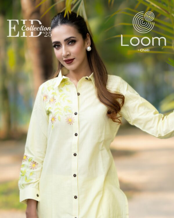 Loom's Exclusively Woven Cotton Two Piece- Lime - Image 2