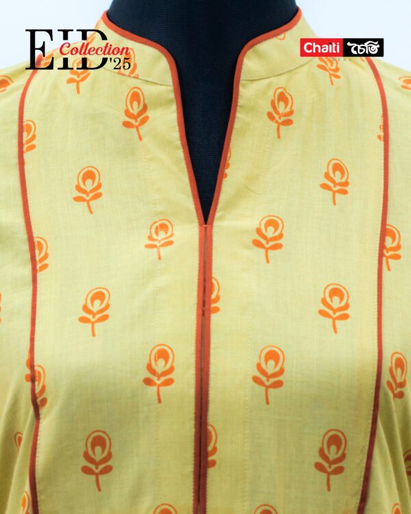 Festive Summer Exclusive Golden Loom Cotton Three Piece - Image 4