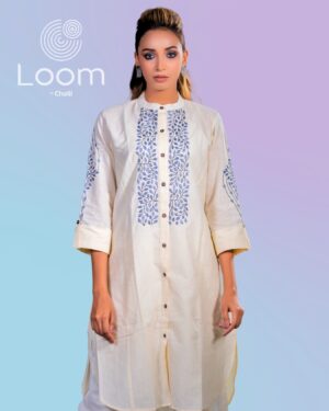Loom's Hand Embroidered Trendy One Piece- Sky Garden