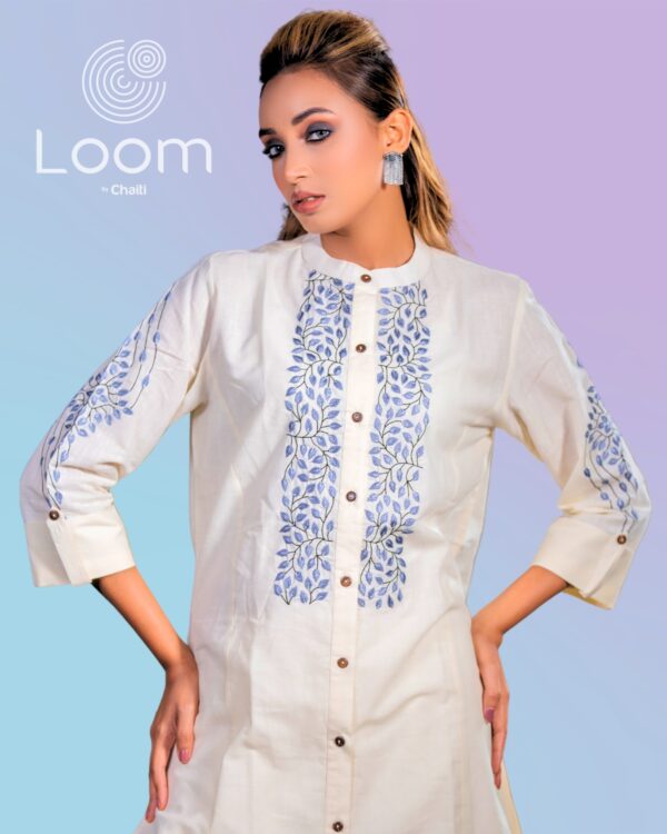 Loom's Hand Embroidered Trendy One Piece- Sky Garden - Image 3